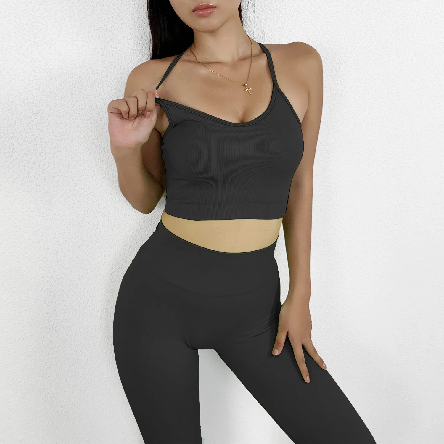 Seamless Tracksuit Women Yoga Pants Yoga Bra Fitness Suit Leggings Push Up High Waist Tights Gym Clothes Sport Workout Set