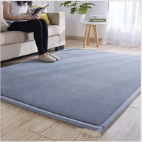 thick solid color rectangular carpet for living room ckildren bedroom play rug bay window soft mat baby anti fall crawling pads