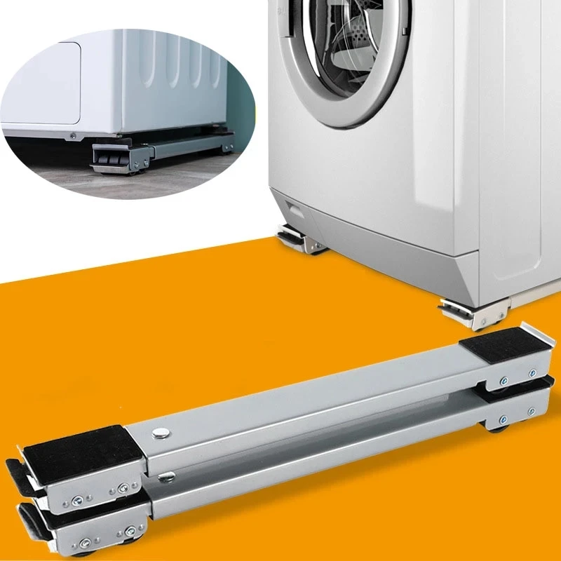 

Adjustable Washing Machine Refrigerator Furnitures Mobile Base Stand Bracket Telescopic Trolley Fixed Mount Racks Holder