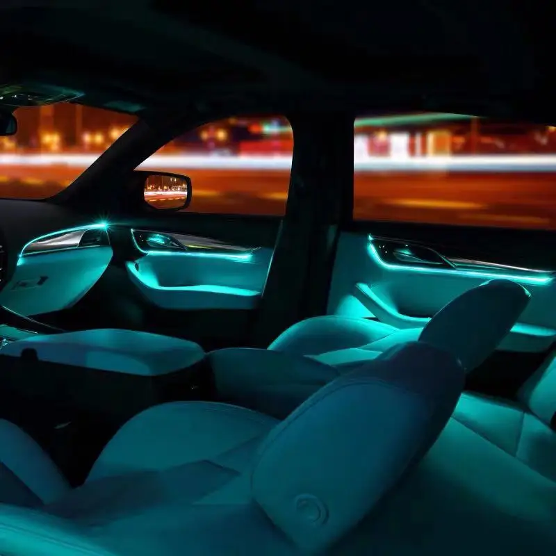 

LED Car Interior Decoration Lamp Strip Auto Ambient Light APP RGB Music Control Flexible EL Wire Rope Tube Atmosphere Neon Strip