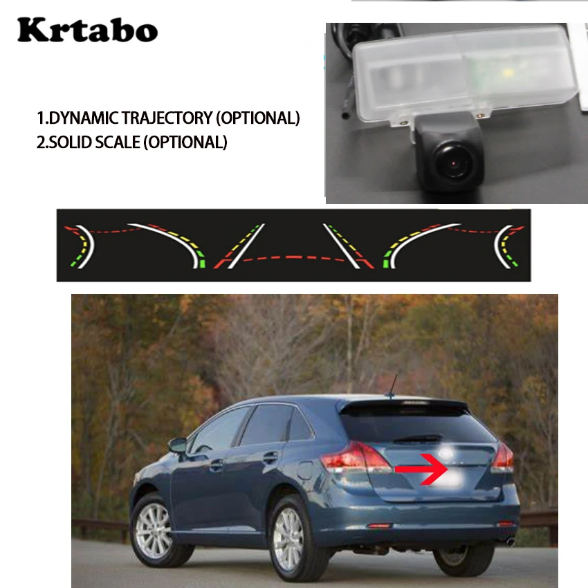 

For Toyota Venza 2009~2017 car camera starlight night vision rear view camera recorder Hd CCD Support dynamic trajectory