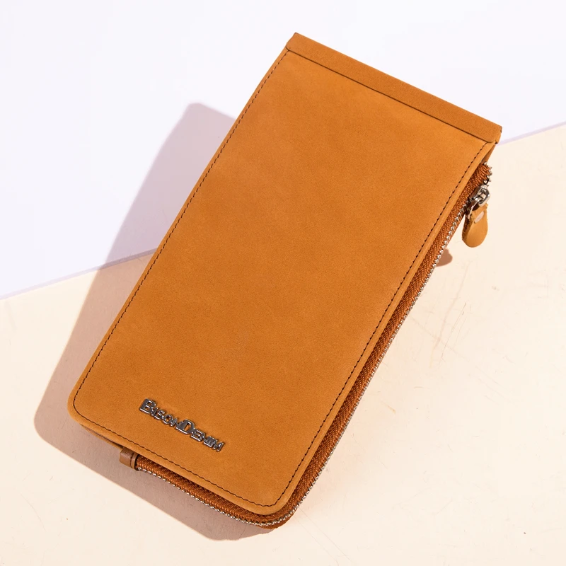 BISON кошельки из денима держатель для карт кошелек натуральной кожи мужской