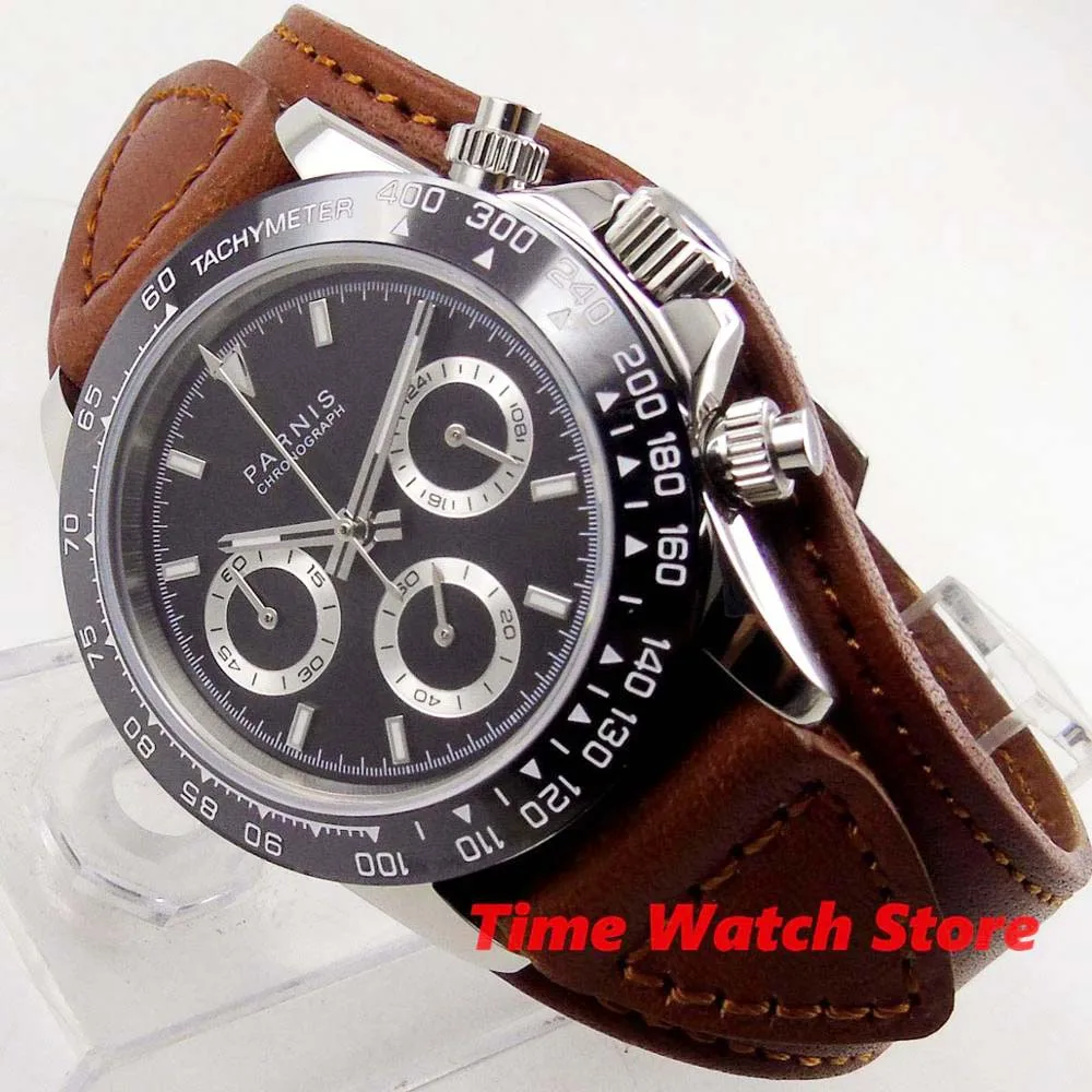 Мужские водонепроницаемые кварцевые часы с хронографом 39 мм|Кварцевые мужские