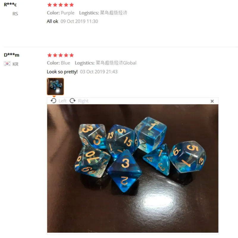 7 шт./компл. прозрачные полимерные кости D4 D6 D8 D10 D12 D20 для настольных игр|Кубики| |