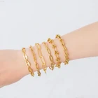 100% из нержавеющей стали кофе в зернах узел браслет-цепочка для женщин и мужчин, ЗолотойСеребряный Цвет металлический браслет-цепочка Браслеты Mujer