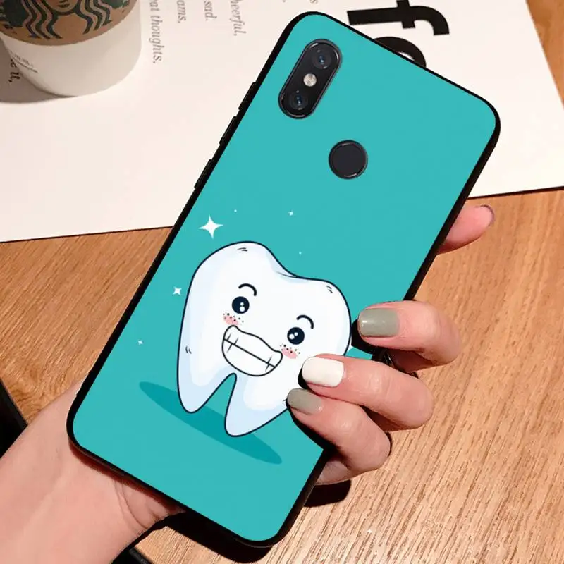 

tooth art Cute Brush your teeth Phone Case For Xiaomi Redmi note 7 8 9 t k30 max3 9 s 10 pro lite