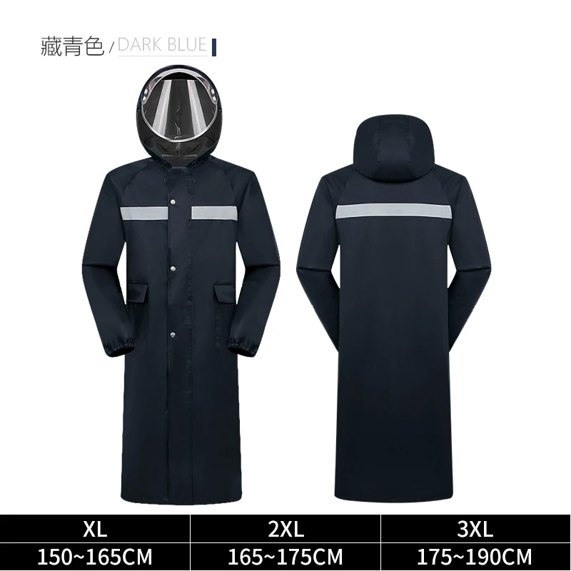 

Waterproof Raincoat Fashion For Men Motorcycle Cycling Hooded Poncho Long Plastic Raincoat Gabardina Mujer Home Garden BD50RR