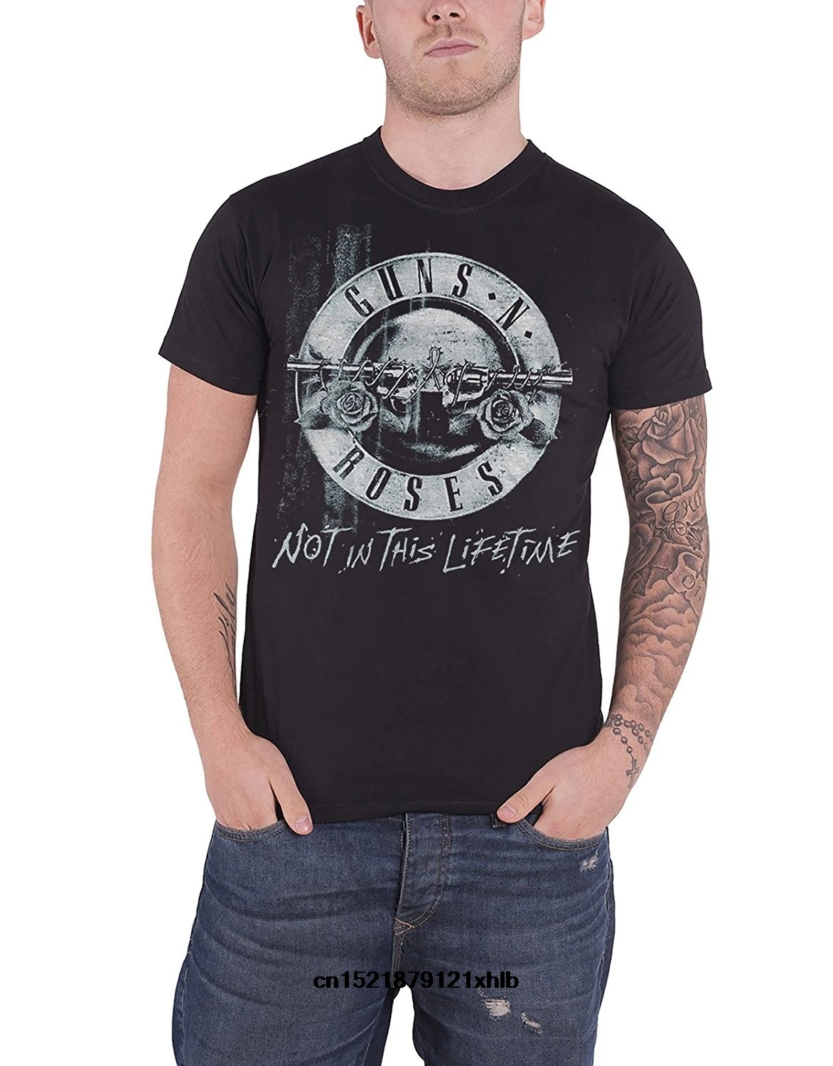 Мужская футболка Guns N Roses Not in This Life Tour повседневная забавная с логотипом Xerox