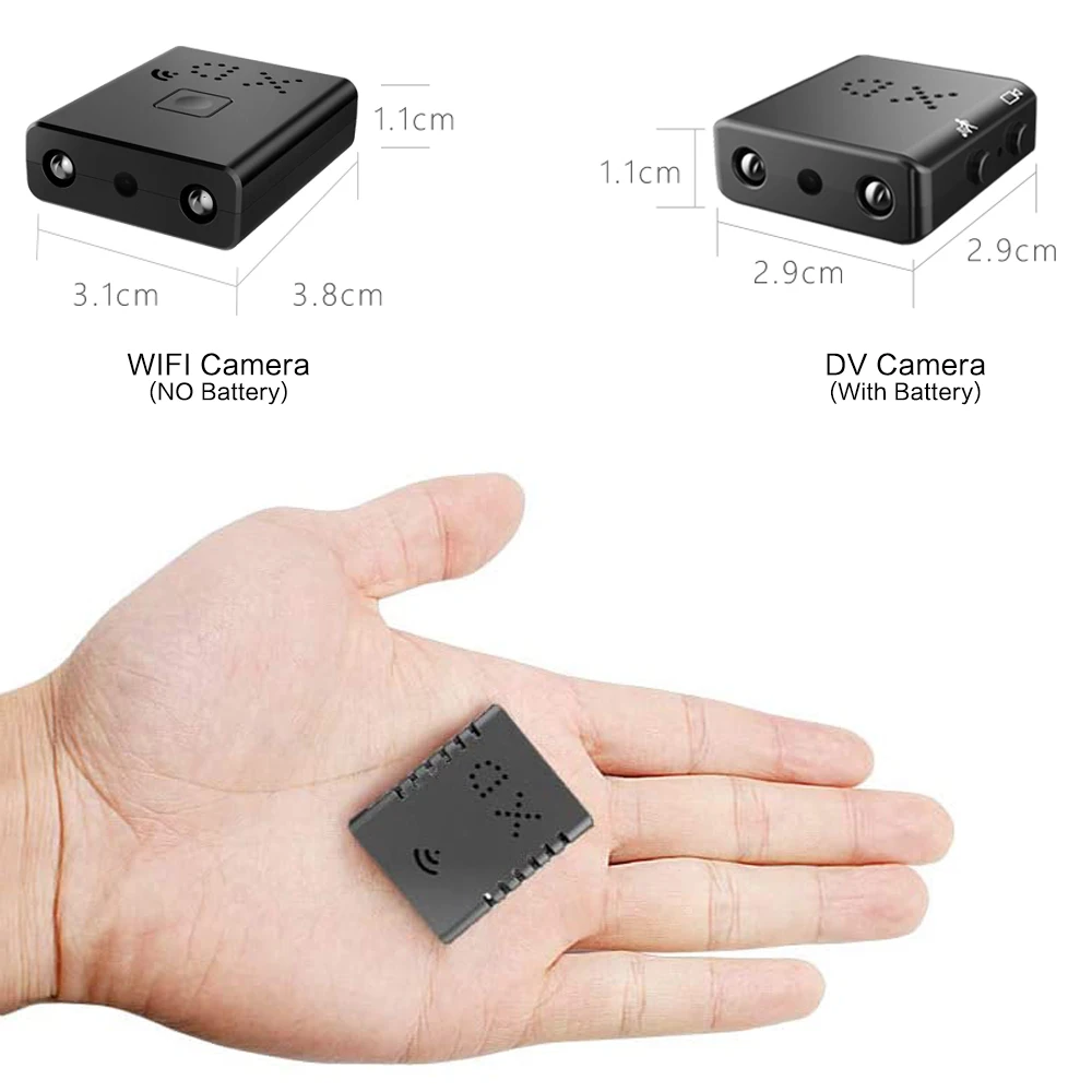 

HD 1080P Wifi XD Mini Camcorder Night Vision secrect Micro Camera Motion Detection DV DVR Security Camera Support Hidden TF Card