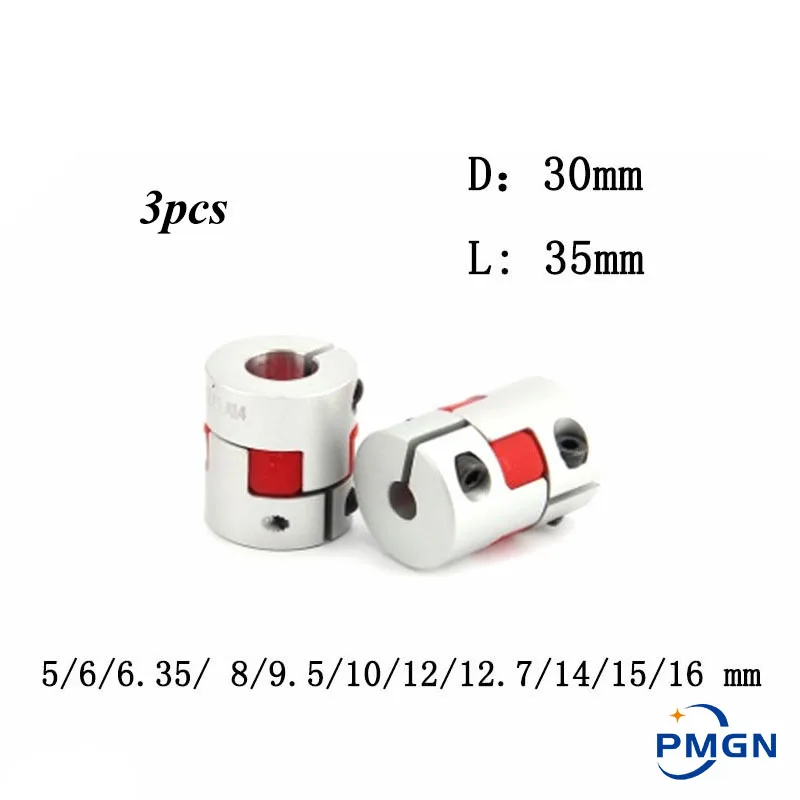 

Высокое качество 3 шт D30L35 10*14 мм 5/6/6. 35/8/9. 5/10/12/12. 7/14/15/16 мм гибкий сливовый вал Соединительная муфта для cnc шагового муфта мотора