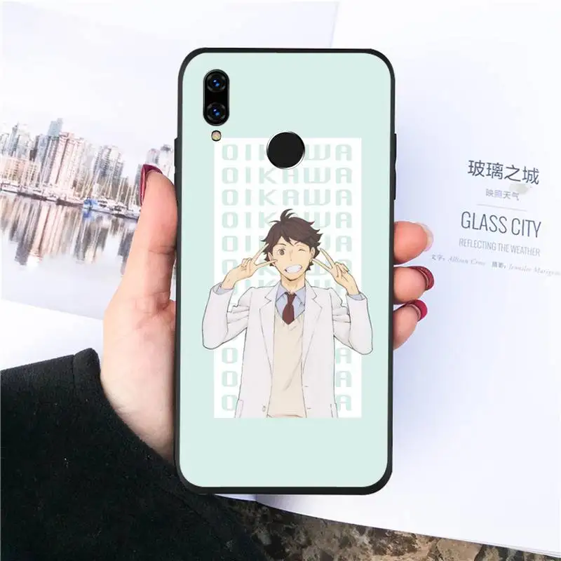 

Anime Krajews Oikawa Tooru Haikyuu Phone Case For Huawei honor Mate P 10 20 30 40 i 9 8 pro x Lite smart 2019 nova 5t coque