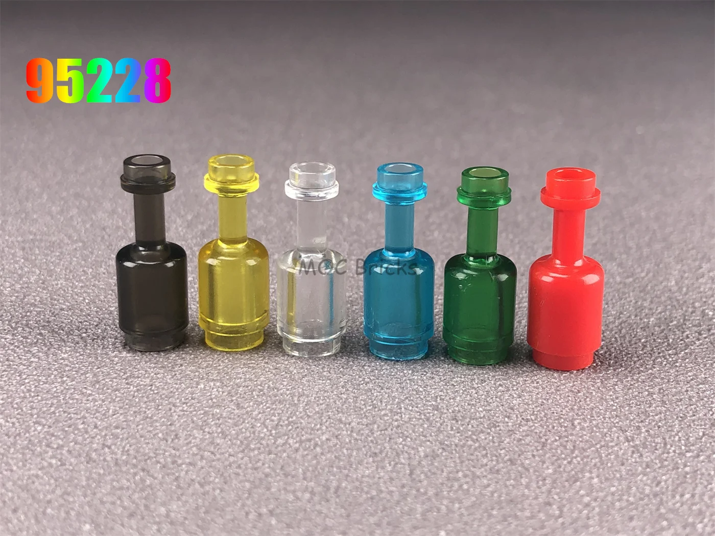 12 шт./лот MOC brick мини-посуда прозрачная стеклянная бутылка 1x1x2 детали конструктора