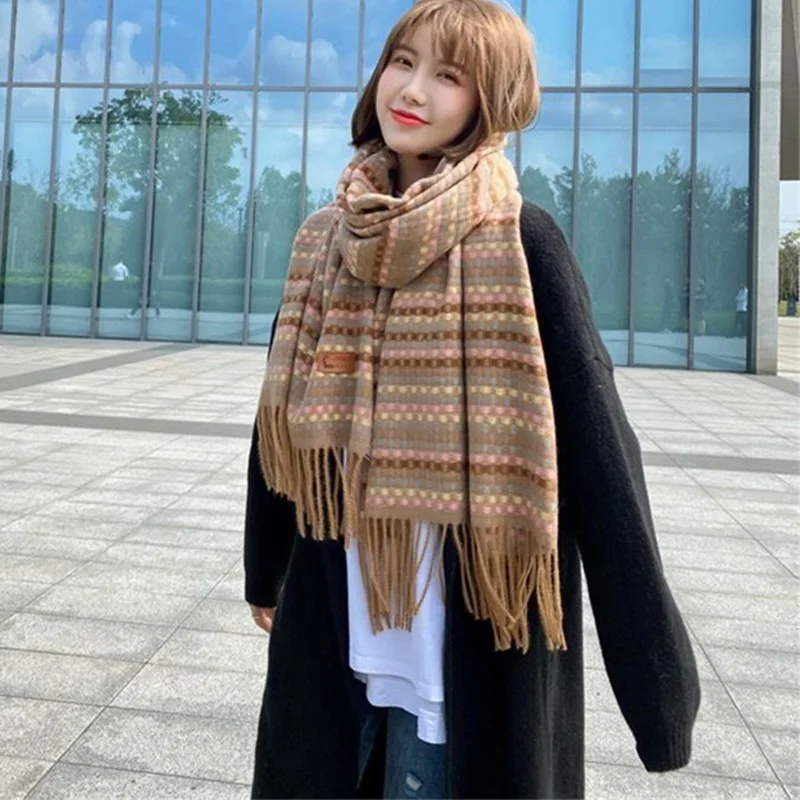 

Printed Scarves Shawls for Women Winter Scarf Fashion Tassel Warm Scarves Ladies Tourism Go Out Scarf Bib Unisex Muffler Wraps