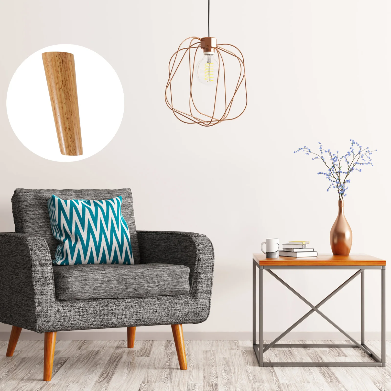 

1 Set Nordic style Table Feet Furniture Legs Oak Solid Wood Sofa Cabinet Foot