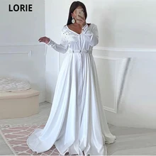 LORIE caftán marroquí blanco, vestidos de noche formales con manga larga para baile de graduación, vestidos para ocasiones especiales, Apliques de encaje, vestido de madre 2021 (4)