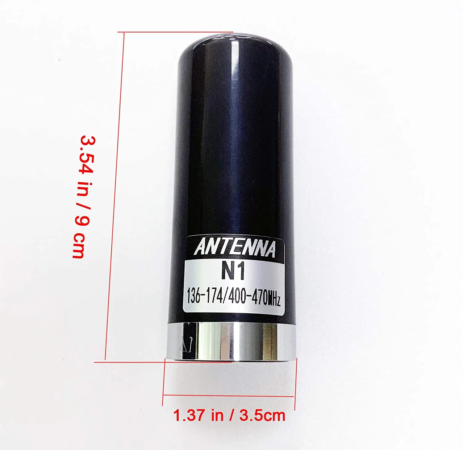 

Mobile Radio Antenna N1 Dual Band VHF 136-174MHz UHF 400-470MHz, Mount Magnetic Base with PL259 Male Connector 13 Feet Cablel