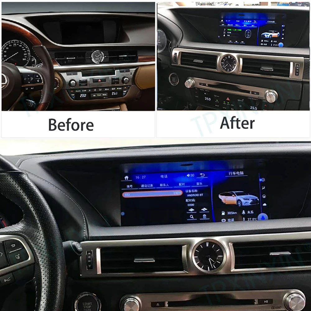 For Lexus GS 200 250 300 350 450 2012+ Android 10 Car Stereo Car Radio with Screen GPS Navigation Tape Recorder Head Unit