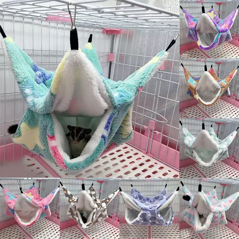 

Мёд планера теплые двухслойные сэндвич гамак мелких животных гамак висячий белка спальный мешок для животных поставки хомяк гамак