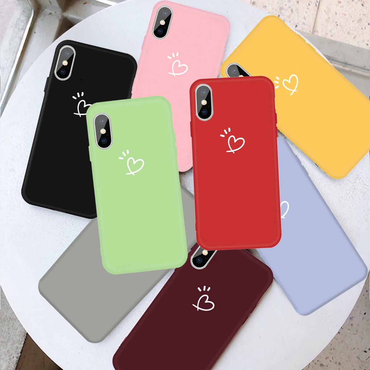 Силиконовый чехол с сердечками для One Plus 7 Pro 7T 6 6T 1 + мягкий цветной чехол| |