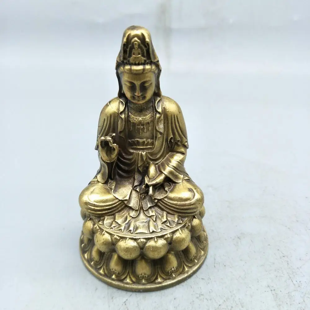 

Изысканное античное медное украшение Xiaoguanyin для дома