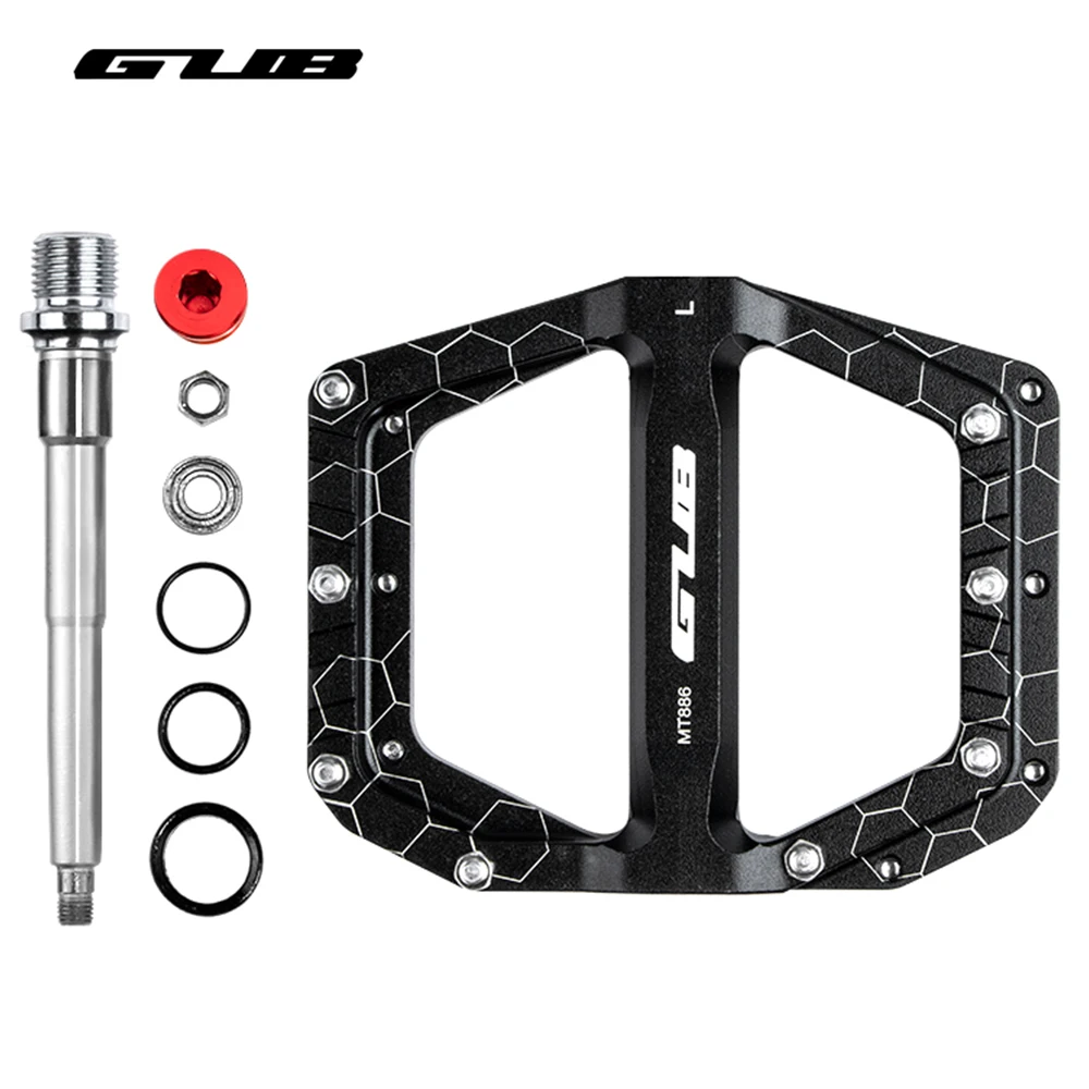

GUB Aluminum Alloy Chrome-Molybdenum Steel Bicycle Clipless MTB Pedals SPD KEO Look Cycling RUTA Bike Flat Pedal For Cyclist
