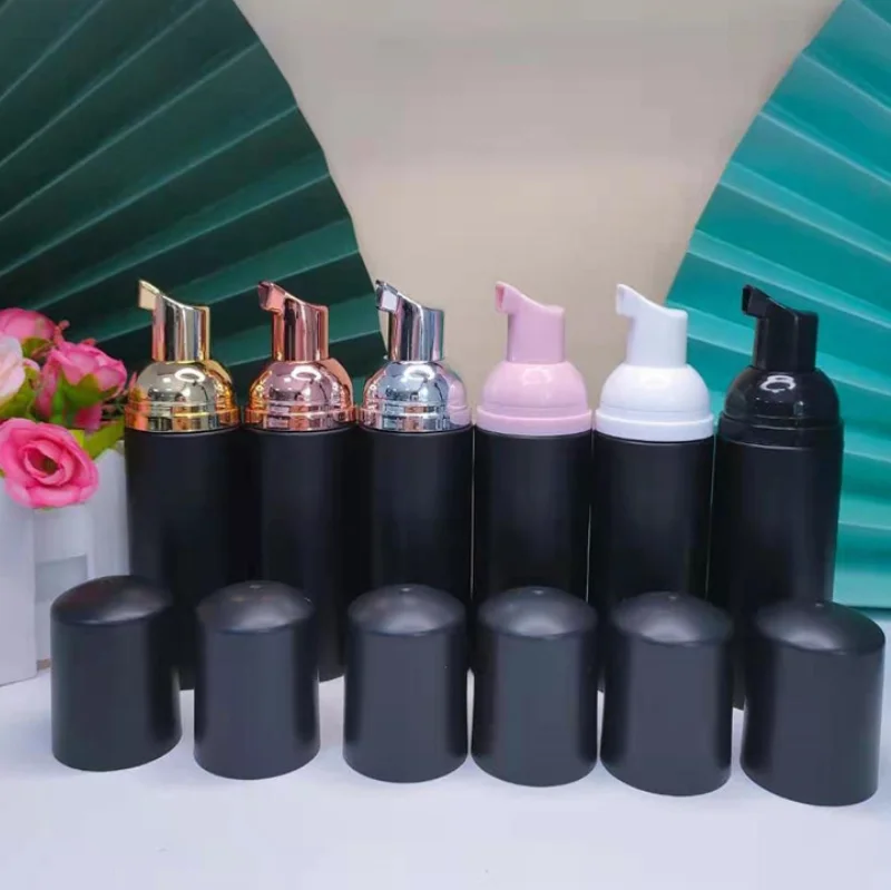 

10pcs/lot 60ml Black Plastic Foamer Pump Bottle Empty Face Lashes Cleanser Cosmetic Bottle Soap Dispenser Foam bottle wholesale