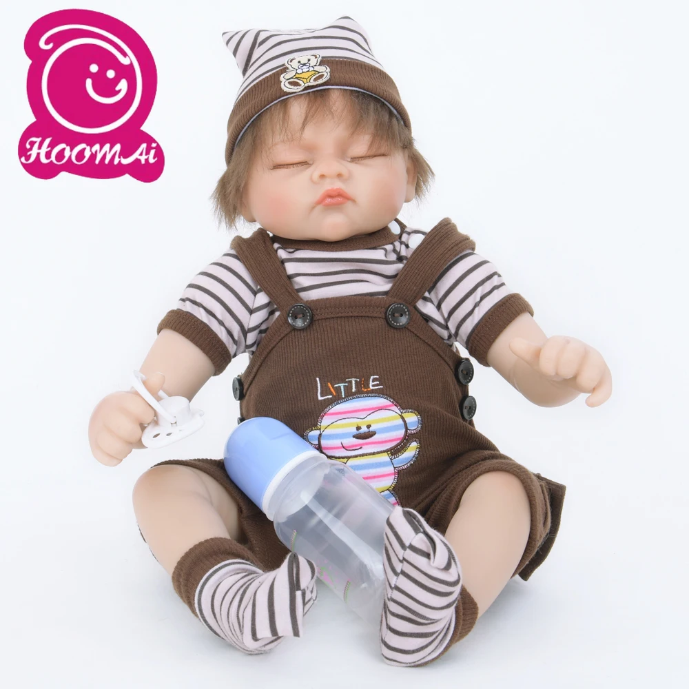 

Новый стиль, милая кукла Bebe Reborn, 18 "45 см, Реалистичная Спящая кукла с закрытыми глазами для новорожденных, детский модный подарок на день рожд...