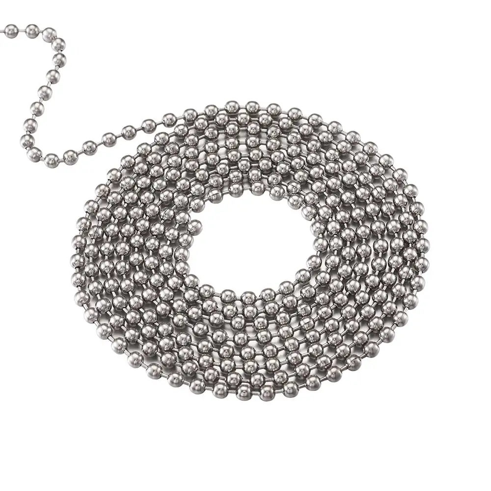 Декоративные цепочки из бисера шар нержавеющей стали 2 5 мм 316 цвет для ожерелья Diy