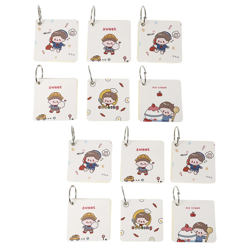 

12Pcs Portable Notes Pads Portable Vocabulary Pads Cartoon Notepads Memo Cards