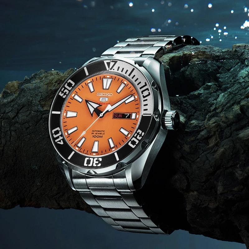 Оригинальные Seiko 5 Sprots мужские часы 10 бар водонепроницаемые Дайвинг Swming автоматические механические наручные часы глобальная гарантия