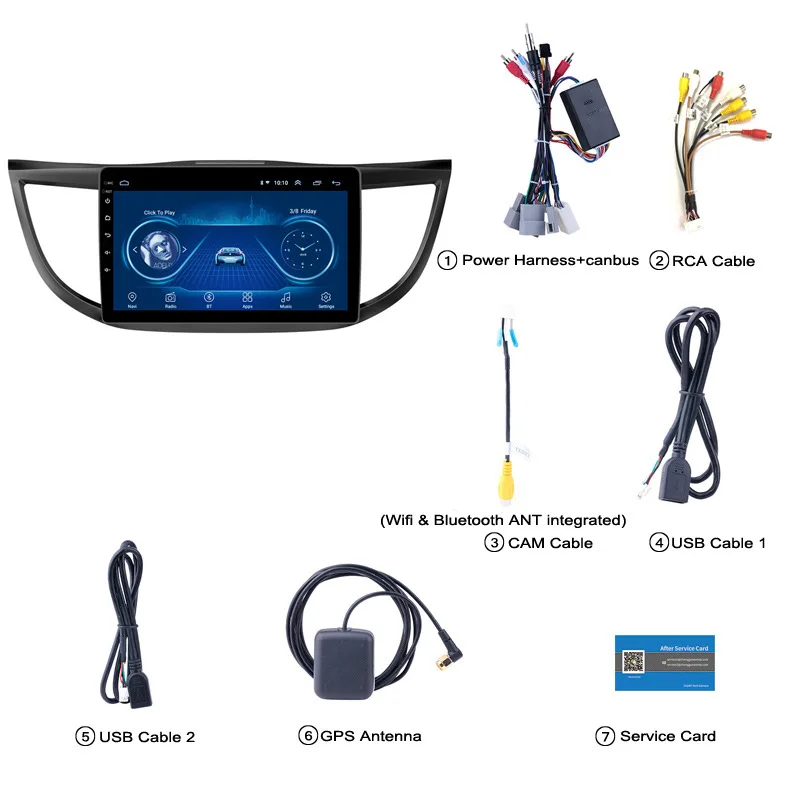 Android HD Автомобильный модифицированный навигатор для Honda CRV 12 16 9 четырехъядерный