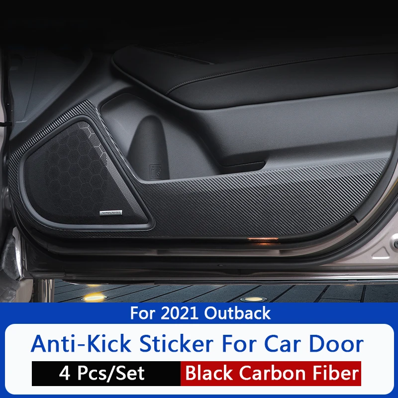 

QHCP боковая противоударная наклейка на дверь автомобиля, защитная пленка из углеродного волокна для Subaru Forester Outback XV Legacy 13-24 4 шт.