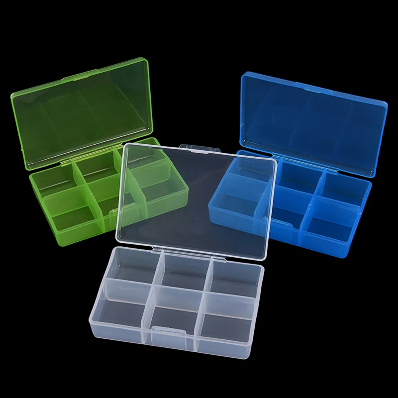 

7 Day Pill Medicine Tablet Pill Case Box Splitters Dispenser Organizer Case 6 Compartment Clear Pill Box Container For Medicine