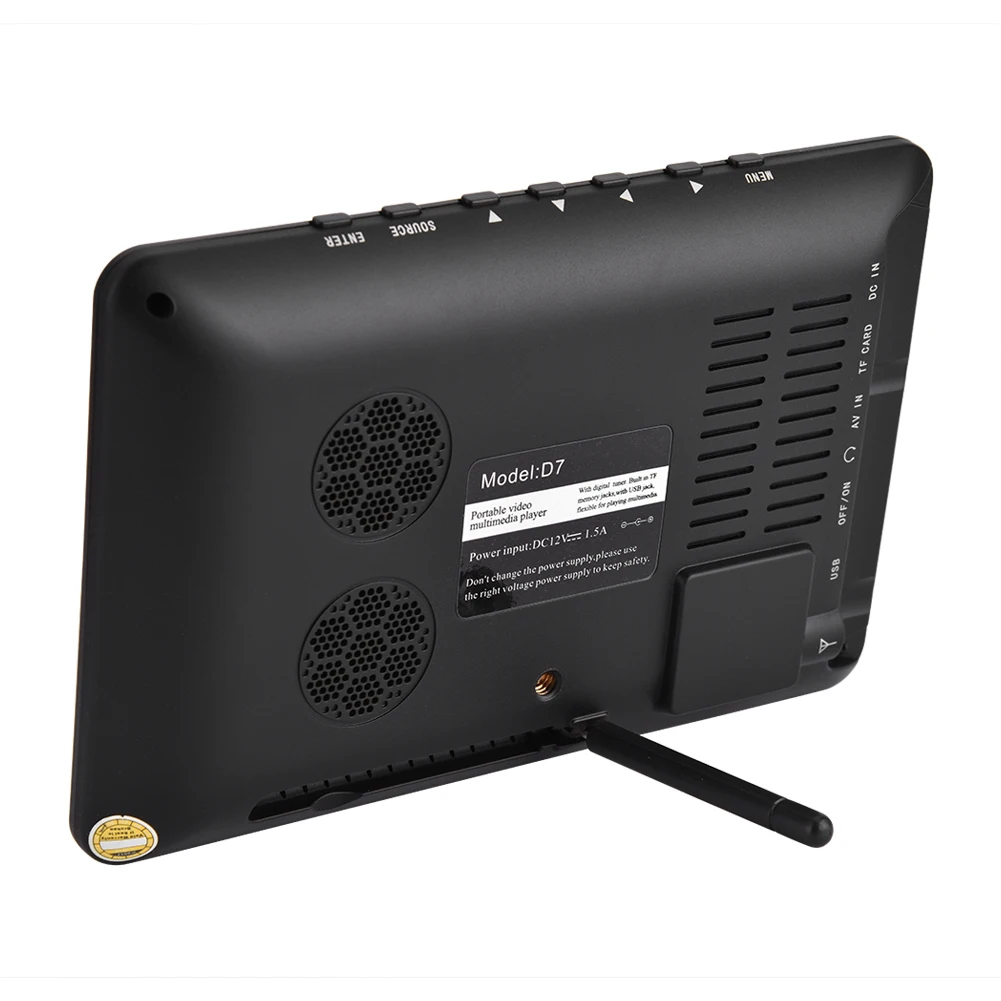 LEADSTAR ISDB T 7 дюймов Перезаряжаемые цифровой Цвет ТВ плеер TFT LED Экран штепсельная