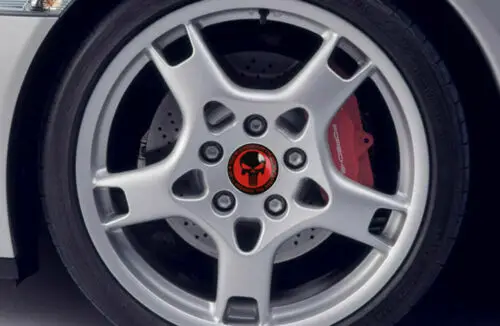 

4PCS 2.2" 56mm Red Skull Wheels Center Hub Cap Car Emblems Stickers Universal Accessories