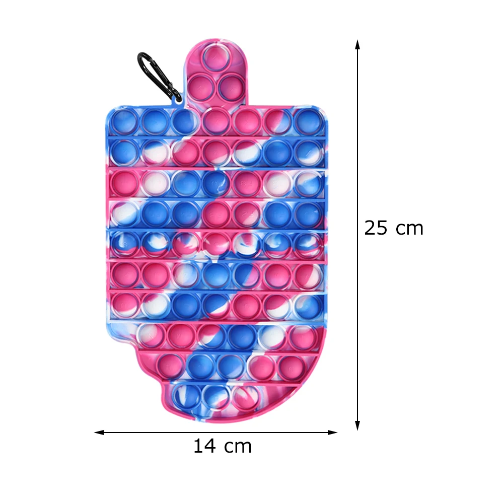 

Silicone Ice Cream Push Bubble Sensory Toy Anti-stress Relaxing Toy Autism Toys Stress Relievel Toys Adult Children Anti Stress