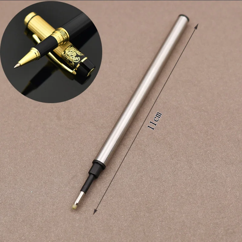 

5pcs/lot 0.5mm Metal Refills for Roller Ballpoint Pen Business Ball Pen Refills 11cm Length School Office Stationery Supplies
