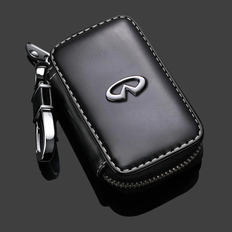 

Leather car key case cover keychain for Infiniti FX EX JX G M QX50 Q70L QX50 QX60 QX56 Q50 QX70 Q60 QX80 2021 auto accessoriesc