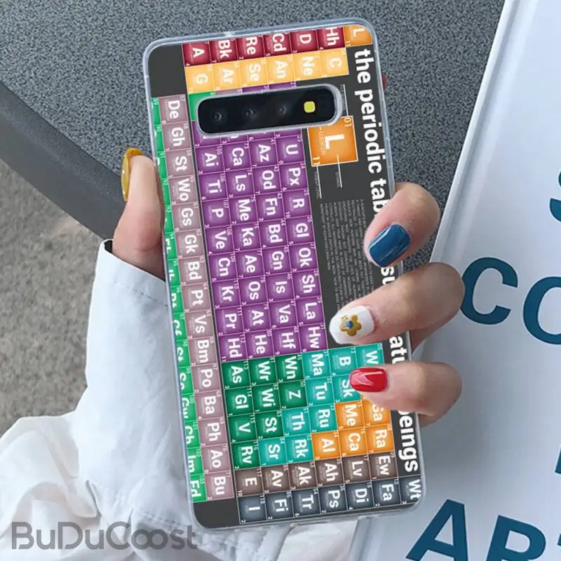 

Periodic Table Elements Chemistry Phone Case for Samsung GALAXY S10Plus E(lite) S7 S7edge S8 S8Plus S9 S9Plus S10