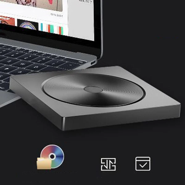 Внешний CD DVD привод Тип C USB 3 0 Портативный внешний горелка совместима с Mac/Windows