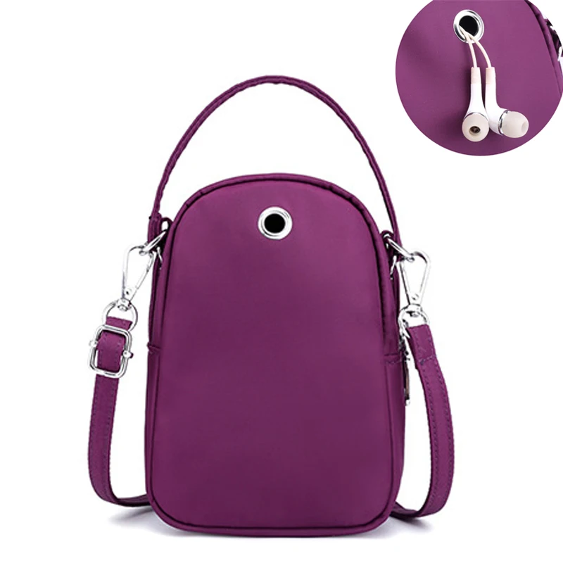 Трехслойная модная мобильный телефон сумка на молнии маленькая плечо для женщин