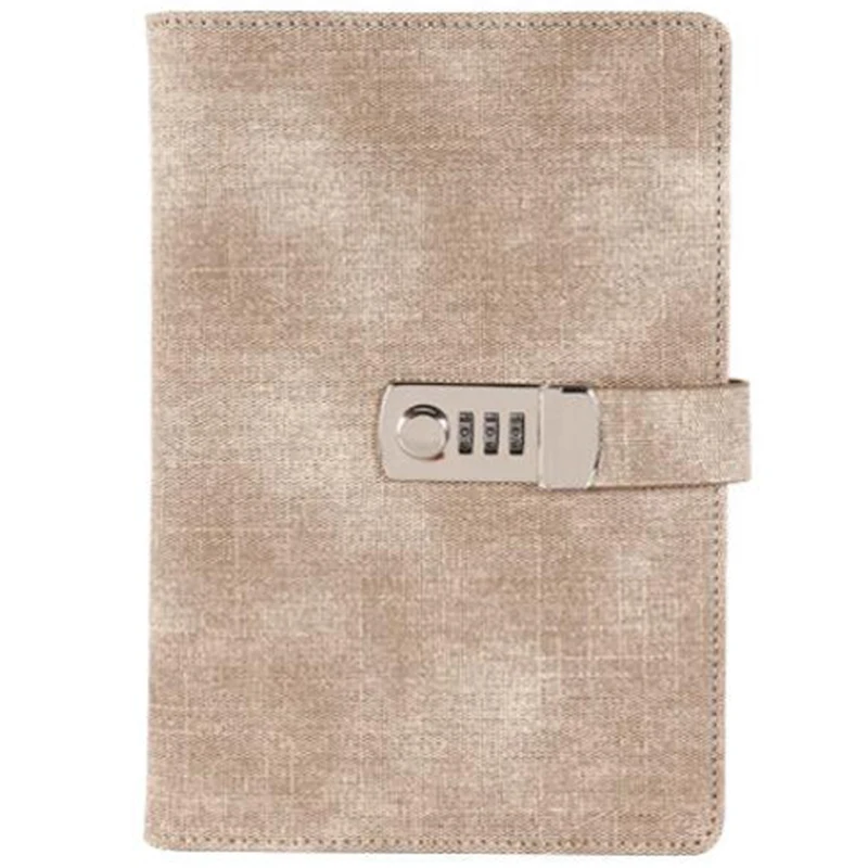 

A5 Cute Locked Password Leather Notepad Agenda Book Notebook Notebook School Stationery