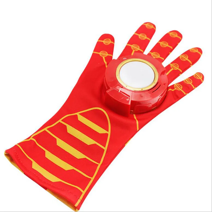 VIP Косплей Super hero Железный перчатки фигурку super светодиодный светильник мигающая