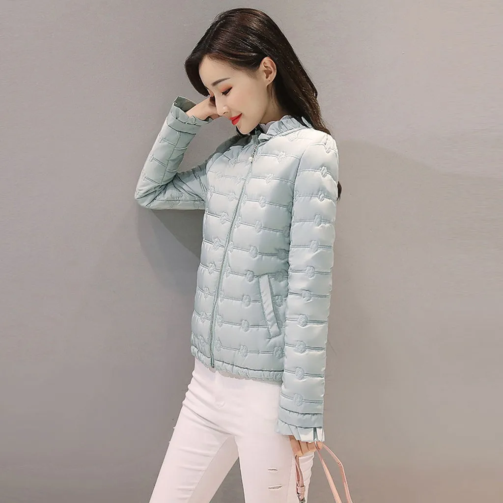 Свободный Страус новый зимний образ для женщин короткий и тонкий с подкладкой