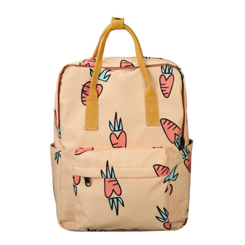 

NEW-Small Fresh Canvas Print Literary Canvas Student Portable School Bag Female Korean Backpack