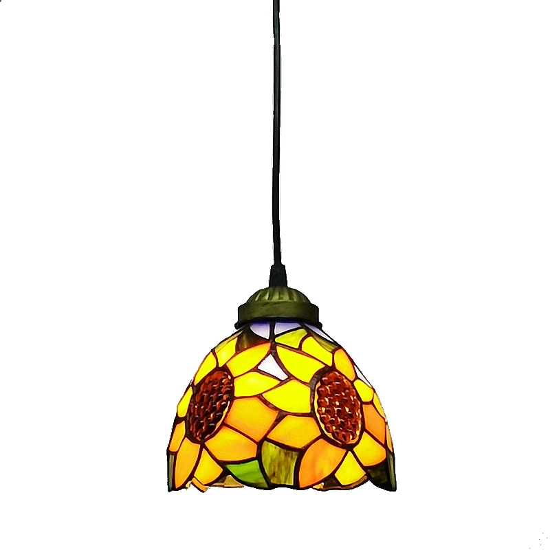 

6 inch small chandelier european bar glass light fixture vintage colored art dining room chandelier