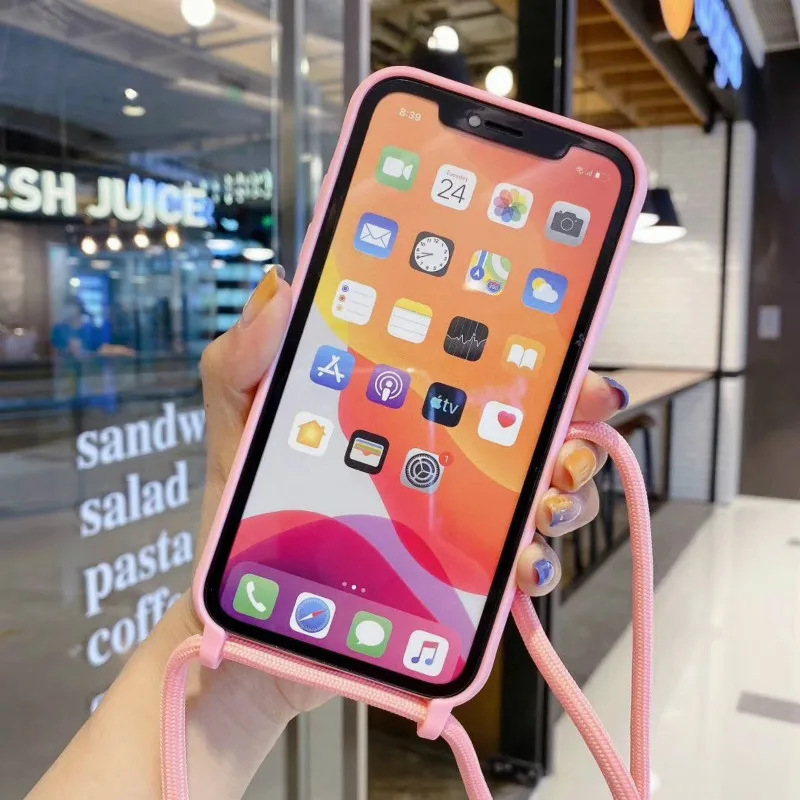 Женский модный элегантный чехол-ремешок для iPhone 11X7 8 + XR ремешок на цепочке Samsung S20