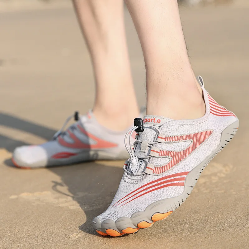 

Cross-border Large Size Outdoor Five Interstitial Shoe Men And Women Couple Quick-related Water Shoes Sports Hi-shoe Factory