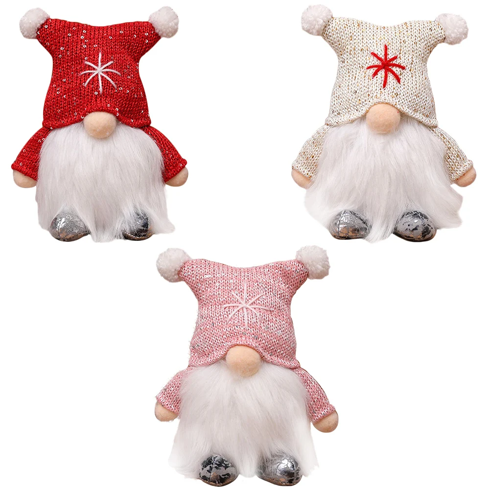 2022 Мини Рождественская безликая карликовая кукла светящаяся елка окно гном