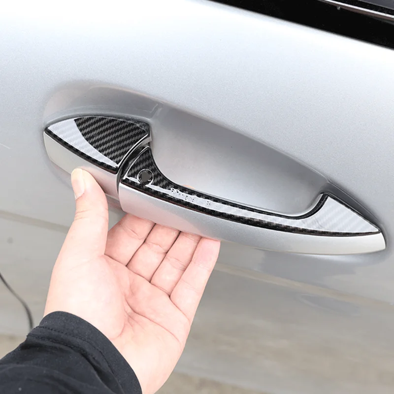

For Mercedes Benz C E GLK ML CLA Class W166 W117 X204 W204 W212 W246 Carbon Texture Car Exterior Door Handle / Bowl Cover Trim